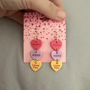 Heart-Shaped Multicolor Earrings